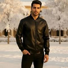 کاپشن چرم مردانه Borna مدل 1218