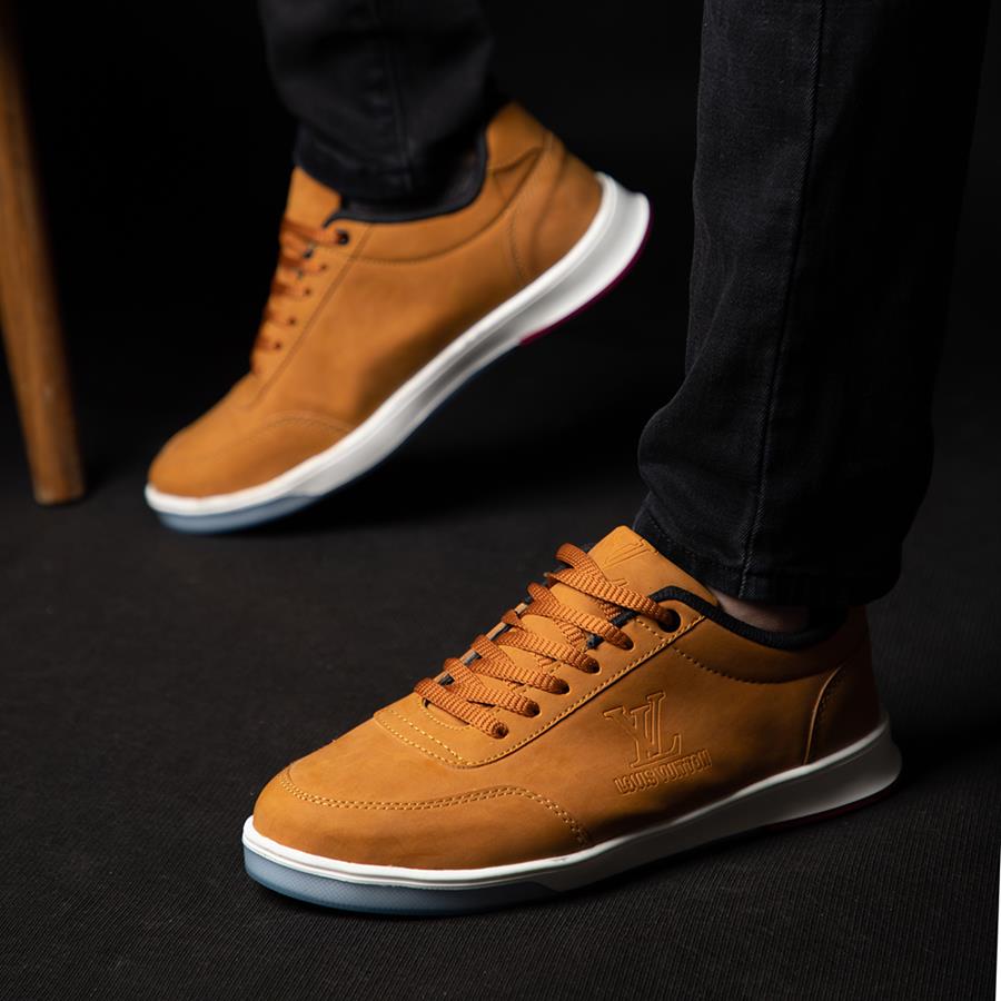 کفش مردانه Rivon Brown مدل 1719_رنگ بادامی سیر