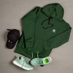 هودی رنگی Adidas_green مدل 2118