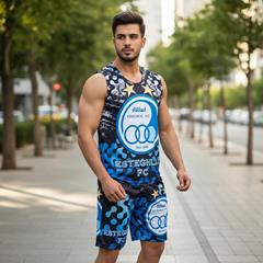 رکابی و شلوارک Blue-Esteghlali مدل 3282