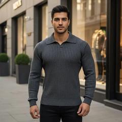 بافت مردانه Collar_Grey مدل 3683