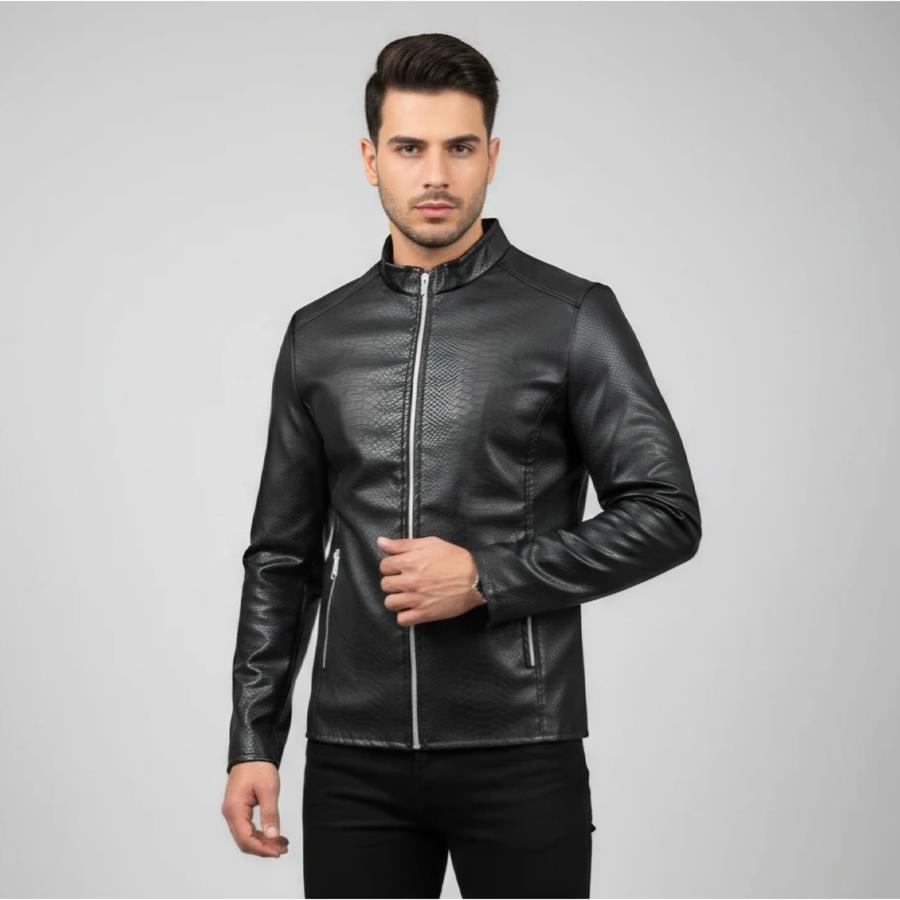 کاپشن چرم مردانه Snake_Skin مدل 3705