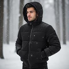 کاپشن مردانه Black_Simple مدل 3817