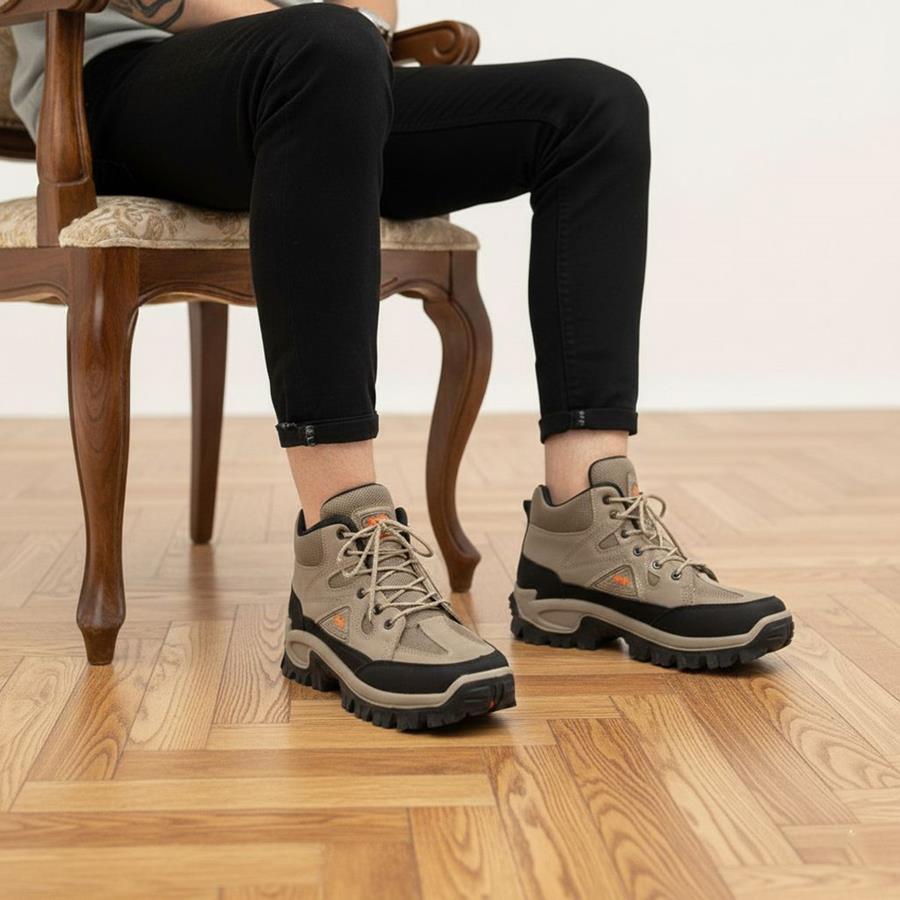 نیم بوت مردانه JAX_Cream مدل 3837