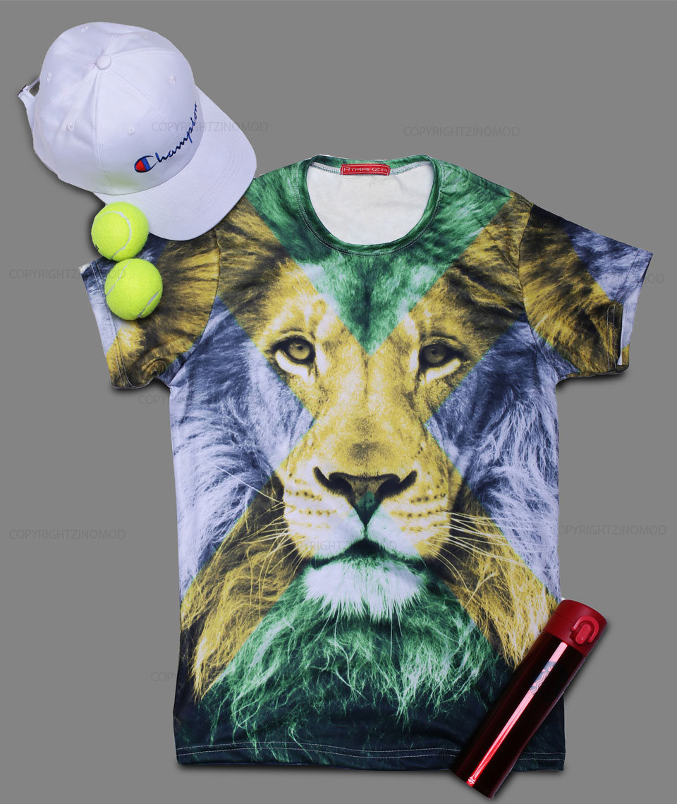 تیشرت مردانه Lion مدل 1074_رنگ سفید