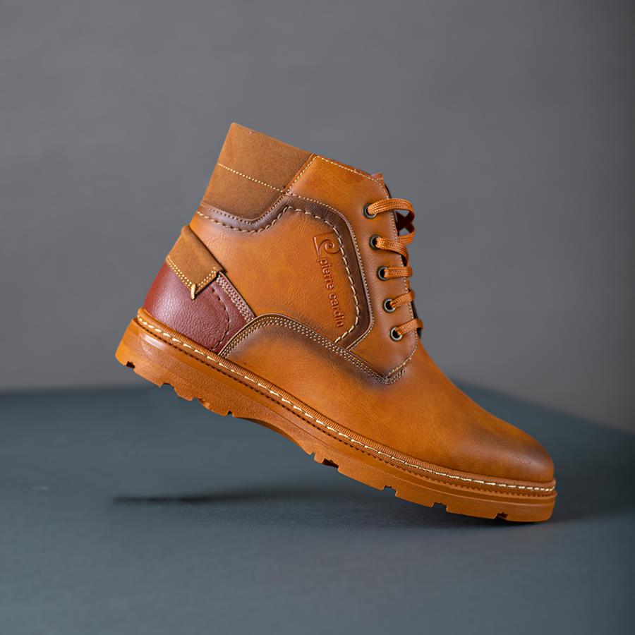 کفش نیم بوت مردانه Weroni مدل 1561_رنگ عسلی روشن 