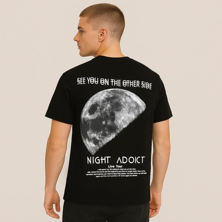 تیشرت مردانه Moon مدل 3608_رنگ مشکی