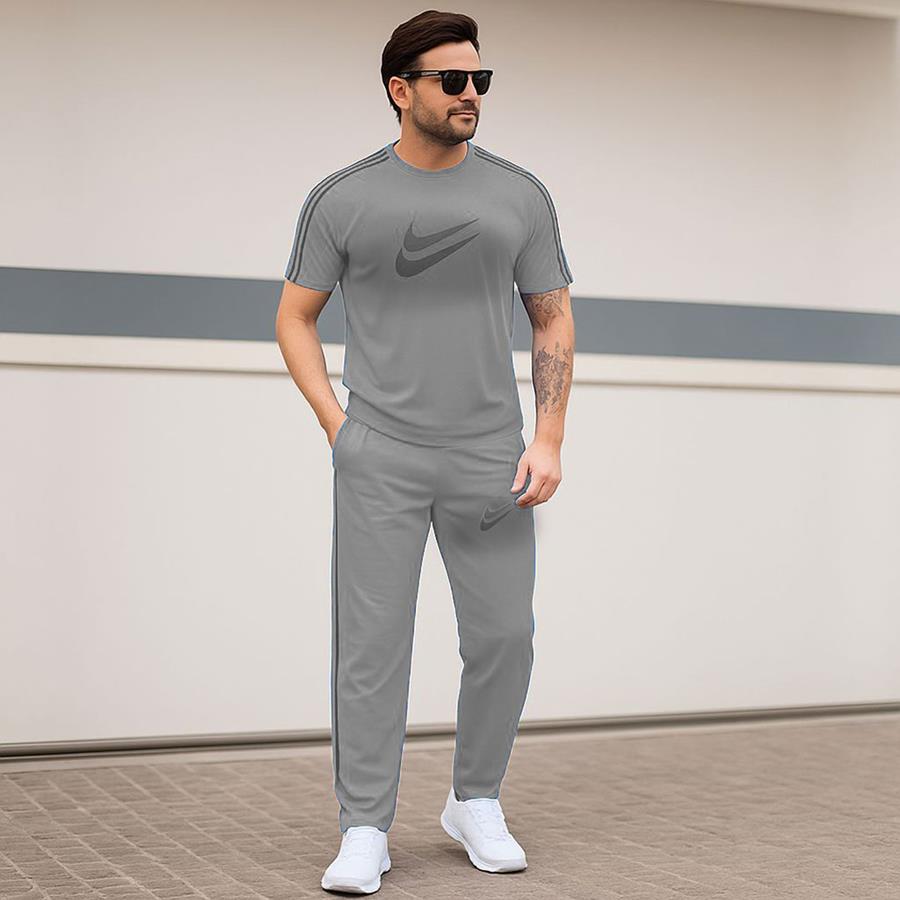 تیشرت و شلوار مردانه Tick_Grey مدل 3612_رنگ طوسی