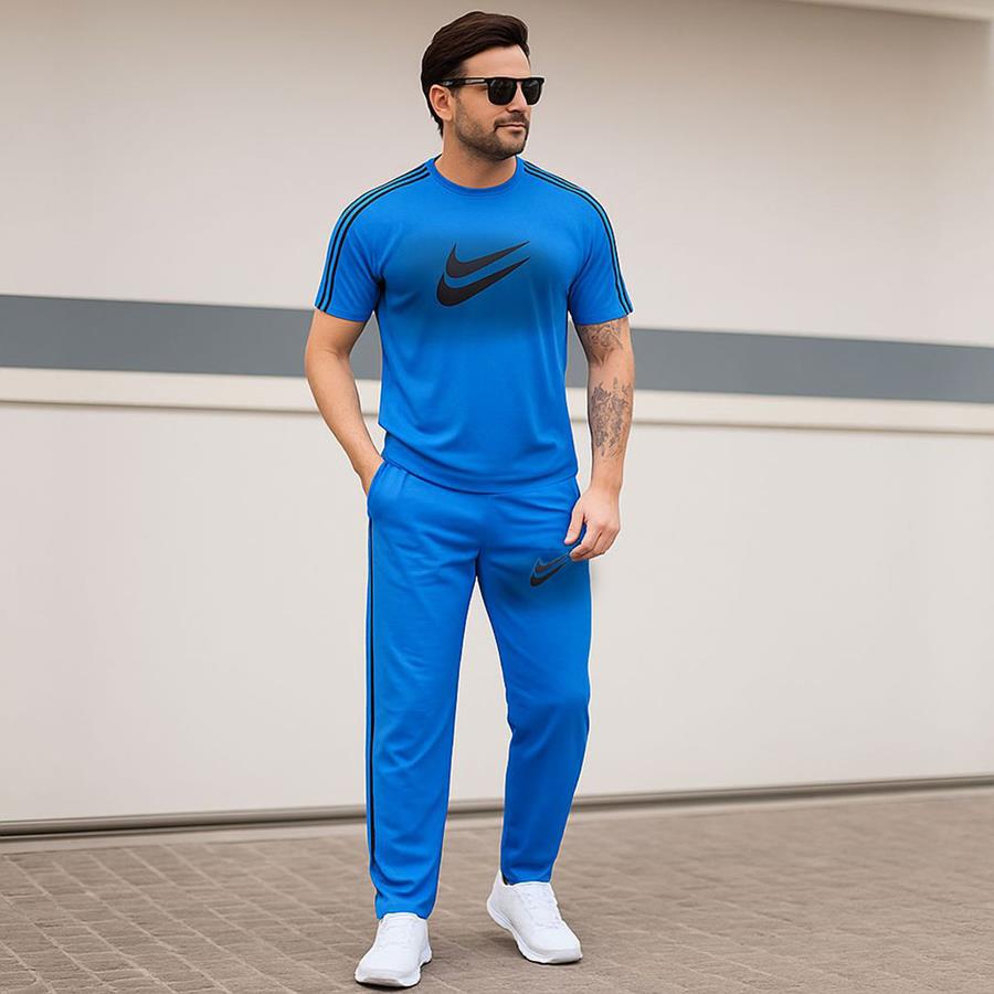 تیشرت و شلوار مردانه Tick_Blue مدل 3613_رنگ آبی