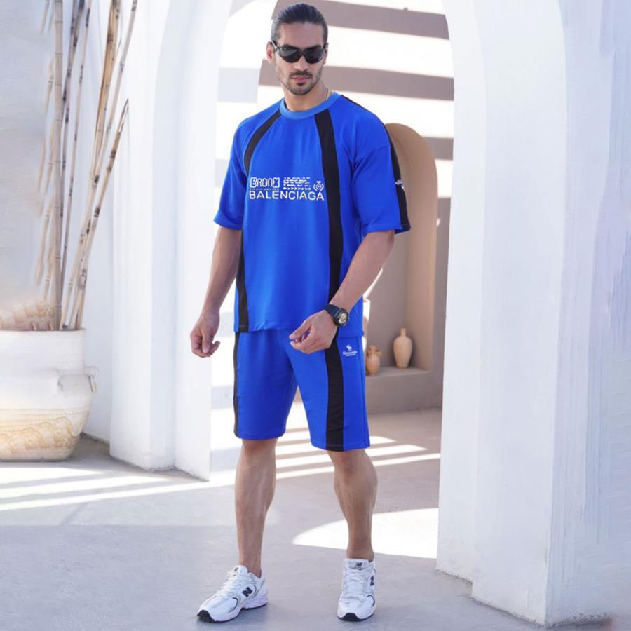 تیشرت و شلوارک Bronx_Blue مدل 3640_رنگ آبی