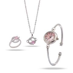 ست دخترانه ساعت و گردنبند و انگشتر Moon&Star مدل 3688