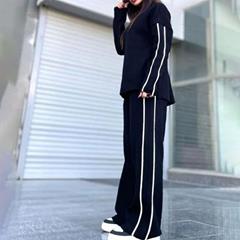 ست بافت بلوز و شلوار زنانه Diyana_Black مدل 3732