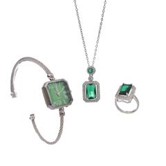 ست دخترانه ساعت و گردنبند و انگشتر Emerald مدل 3737