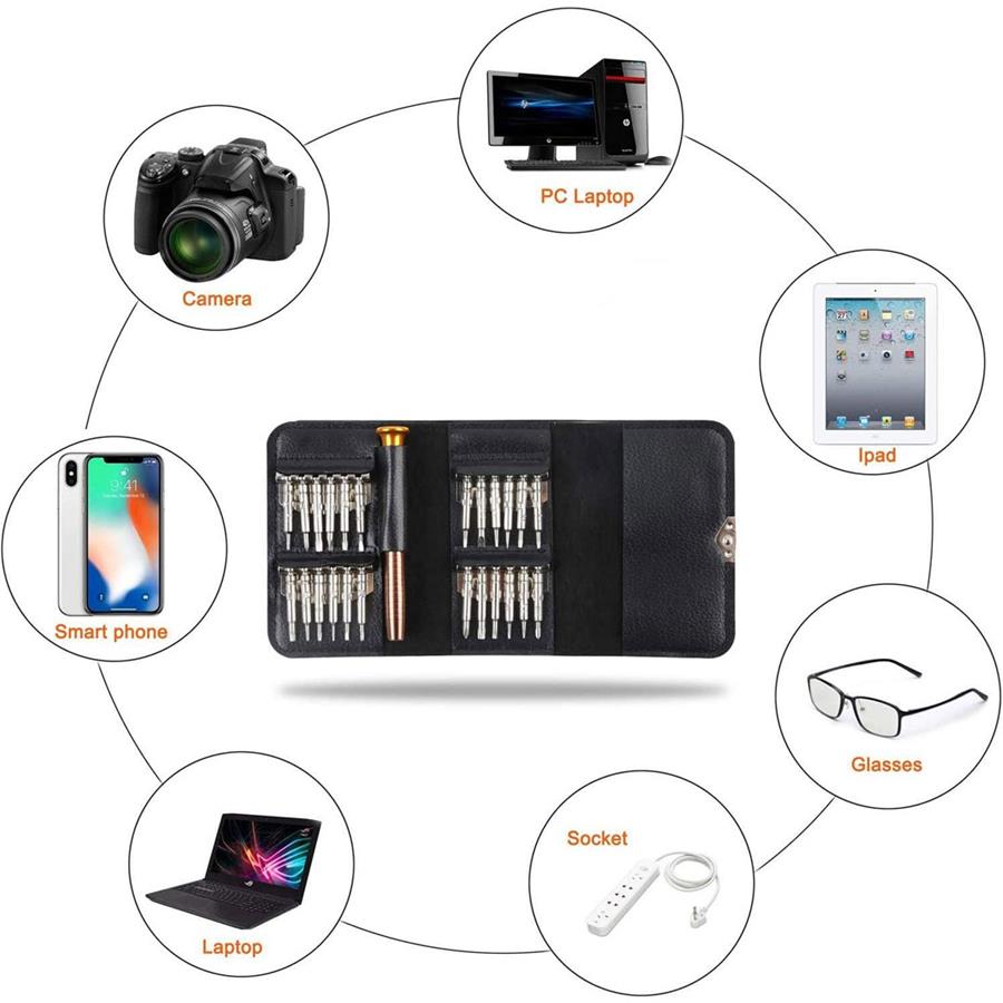 کیف آچار و پیچ گوشتی ساعتی HS مدل 3745_رنگ مشکی