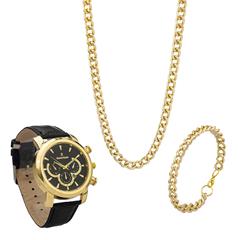 ست ساعت و نیم ست استیل مردانه Romanson_Black مدل 3834