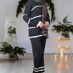 ست بلوز و شلوار بافت زنانه Sita_Black مدل 3859