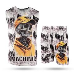 ست رکابی و شلوارک مردانه Skull مدل 3995