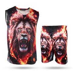 ست رکابی و شلوارک مردانه Lion_Black مدل 3997